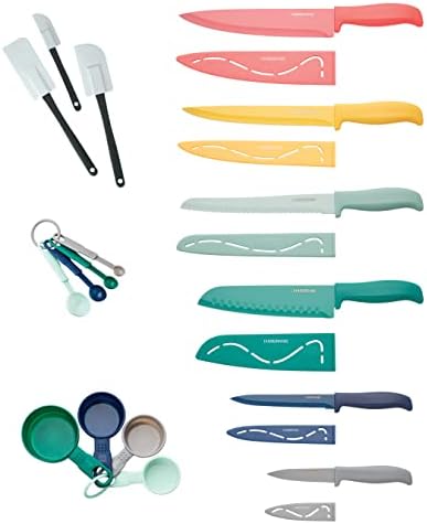  Resin Cutlery Set, 23 Piece, Multicolor Cool