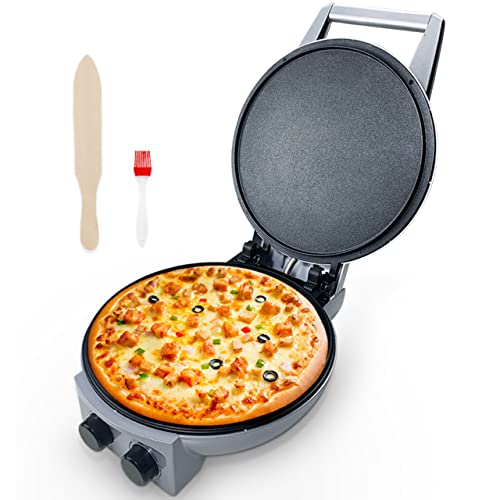 Electric Pizza Maker Countertop Pizza Cooker For Home Non-Stick Calzone Cooker Adjustable Temperature Control 1500W