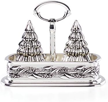  Snow Berry Salt & Pepper Caddy, 2.60 LB, Metallic