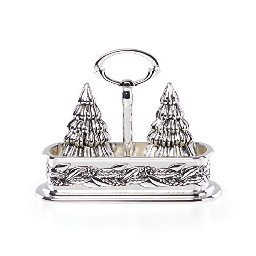  Snow Berry Salt & Pepper Caddy, 2.60 LB, Metallic