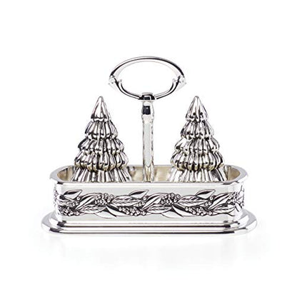  Snow Berry Salt & Pepper Caddy, 2.60 LB, Metallic