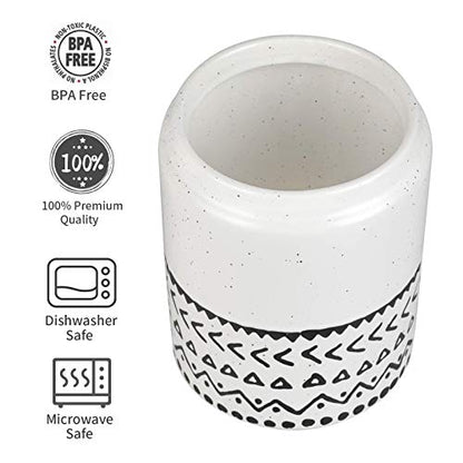  Kopmath Ceramic Utensil Holder For Countertop, Large Utensil Crock, Thick & Sturdy, Dishwasher Safe, Cute Starry-Sky Bohemian, Closure Mouth, Easy To Hold, Cooking Utensils Holder For Kitchen Décor