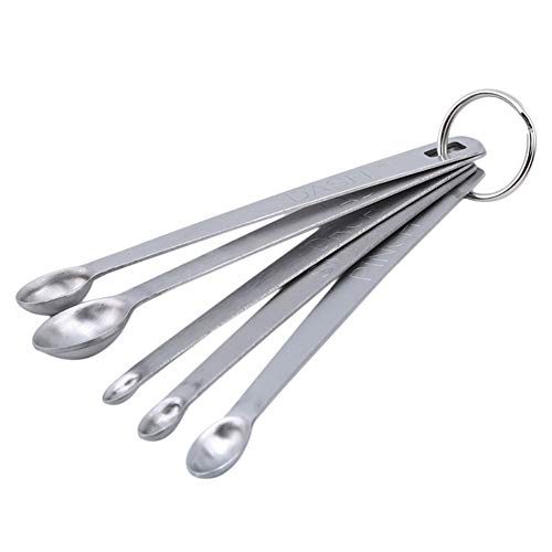  5 Pcs/Set Stainless Steel Measuring Spoons Spoon Cup Baking Utensils Mini Coffee Spoons Kitchen Baking Tools Set