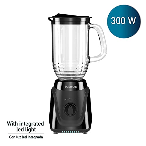 Taurus |Menina Glass| Blender With 2 Speed Control |Glass Jar 32 Oz | Modern Design| Compact Size | 300 W| Easy Fit System |Easy To Clean |Make It In Minutes