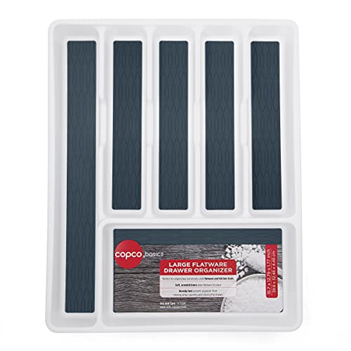  Basics 6 Compartment Drawer Organizer, Star Blue