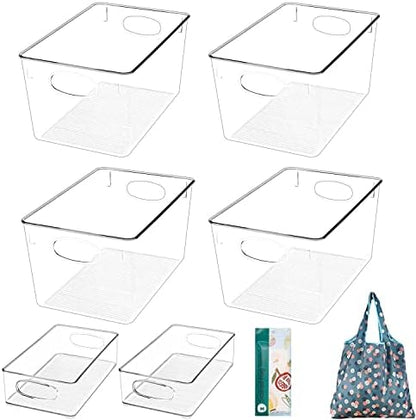  2 Pack Round Plastic Rotating Turntable Organizers -Clear Lazy Susan Organizer Container Bins For Cabinet, Pantry, Fridge, Countertop, Kitchen, Vanity - Spinning Organizer For Spices, Condiments