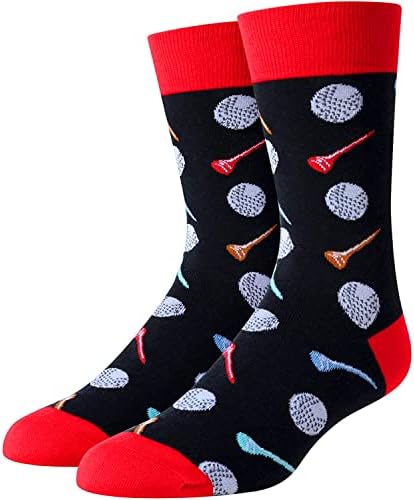  SOCKFUN Men's Poker Dice Math Teeth Bestmen Einstein Golf Crew Gift Socks