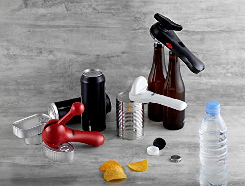  Uhn Rikon Slim Safety Smooth Touch Can Opener, No Sharp Edges, LIDLIFTER®+ 6.5" Black