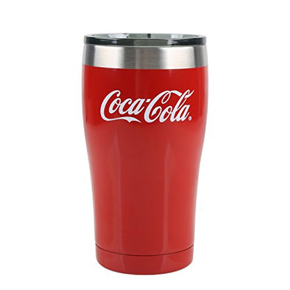  Coca-Cola Classic Coke Bottle 4L Mini Fridge W/ 12V DC And 110V AC Cords, 6 Can Portable Cooler, Personal Travel Refrigerator, Red & Coca-Cola Tumbler, Red, 12 Ounces, 84-843