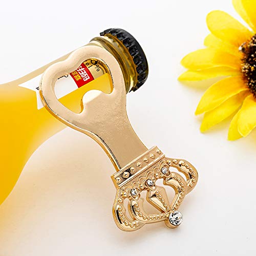  Pack Of 12 Gold Crown Bottle Opener Wedding Favors,Party Favors For Guest Souvenir Gift For Baby Shower Birthday Party Decorations And Supplies By LAYSERI (Gold Crown Style,12 )