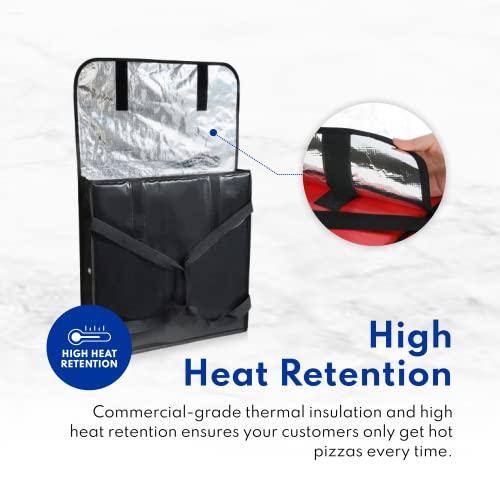  50400 Insulated Pizza Delivery Bag, 24" By 24" By 5", Red