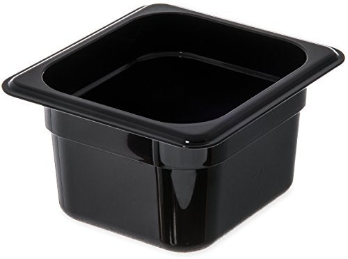  Carlisle FoodService Products 3086003 StorPlus High Heat Food Pan, 2.5" Deep, Third Size, Black, 1/3 Size (Pack Of 6)