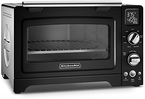 KitchenAid KCO275OB Convection 1800W Digital Countertop Oven, 12", Onyx Black (Renewed)