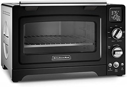 KitchenAid KCO275OB Convection 1800W Digital Countertop Oven, 12", Onyx Black (Renewed)