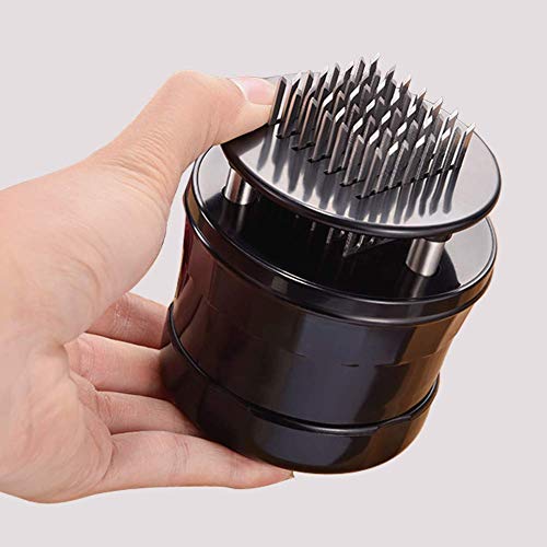  Professional Needle Meat Tenderizers 56 Stainless Steel Blades, Cooking Tool For Steak Chicken Fish Pork, Durable Baking Kitchen Access, 4.6 X 3.4 X 3.4 Inches, Black