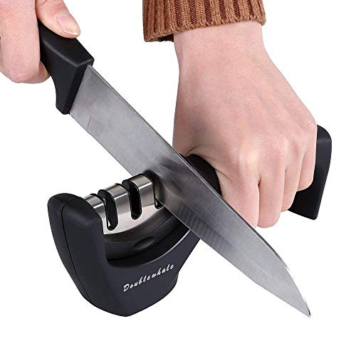  Knife Sharpener - Professional 3 Stage Kitchen Knives Sharpeners For Sharpening Kitchen Knives,Manual System For All-Sized Household Knives,Easy/Non-Slip For Chef,Kitchen,Pocket Knives