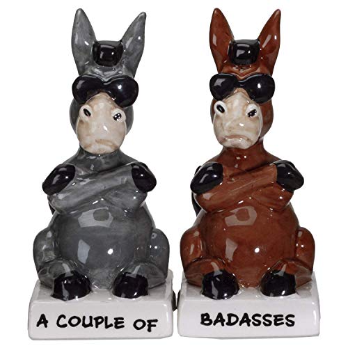  A Couple Of Baddasses Ceramic Salt And Pepper Shakers Set
