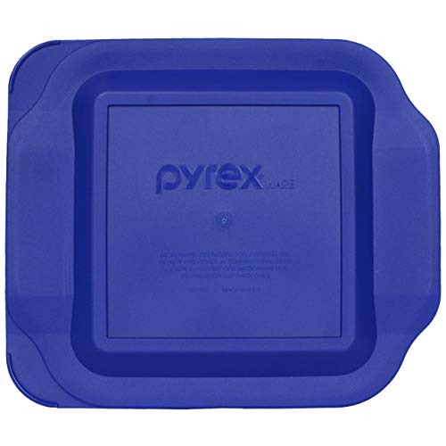  Pyrex Bundle - 4 Items: (1) 222 2qt Glass Dish With (1) 222-PC 2qt Blue Lid & (1) 233 3qt Glass Dish With (1) 233-PC 3qt Blue Lid