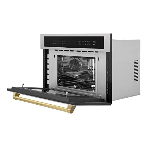  INE Autograph Edition 30” 1.6 Cu Ft. Built-in Convection Microwave Oven In Fingerprint Resistant Stainless Steel And Gold Accents