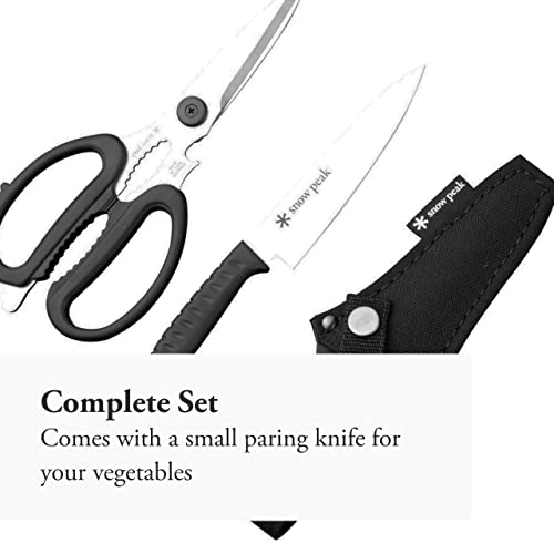Snow Peak Kitchen Scissors Set - Garlic Press, Bottle Opener, Meat Tenderizer, Nut Cracker
