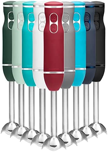  Immersion Stick Hand Blender With Stainless Steel Blades, Powerful Electric Ice Crushing 2-Speed Control Handheld Food Mixer, Purees, Smoothies, Shakes, Sauces & Soups, Sage