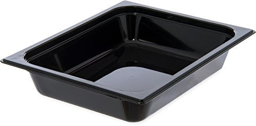  Carlisle FoodService Products 3086003 StorPlus High Heat Food Pan, 2.5" Deep, Third Size, Black, 1/3 Size (Pack Of 6)