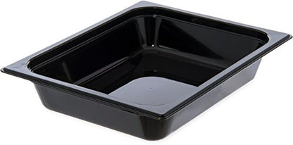  Carlisle FoodService Products 3086003 StorPlus High Heat Food Pan, 2.5" Deep, Third Size, Black, 1/3 Size (Pack Of 6)