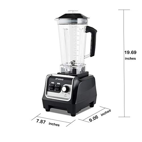  Professional Blender, Countertop Blender For Kitchen With Max 1800-Watt And Variable Speed For Smoothies, Ice And Frozen Fruit, Self-Cleaning 64 Oz Container(Black)