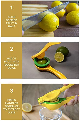  Leara Lemon Lime Squeezer Juicer Citrus Press Premium Grade Metal Easy Lime Squeezer