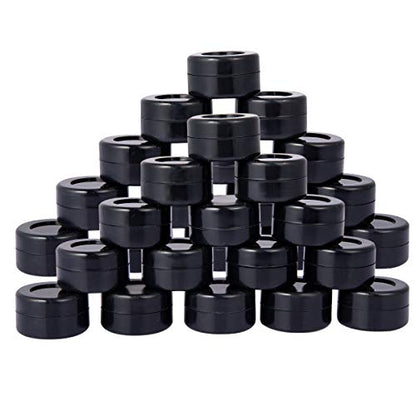  5ML Non-Stick Silicone Wax Containers 50pcs Multi Use Storage Jars Oil Concentrate (Black)