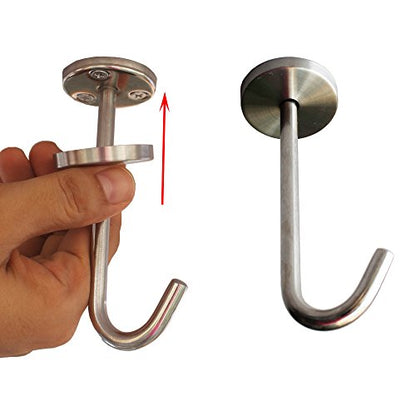  Banana Hanger Banana Hook Banana Organizer (Stainless Steel) Under Cabinet Hook For Bananas Or Heavyweight Kitchen Items. Screws Included.