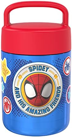  Kids' Vacuum Insulated Stainless Steel Food Jar With Carry Handle, Thermal Container For Travel Meals And Lunch On The Go, 12 Oz, Lilo And Stitch