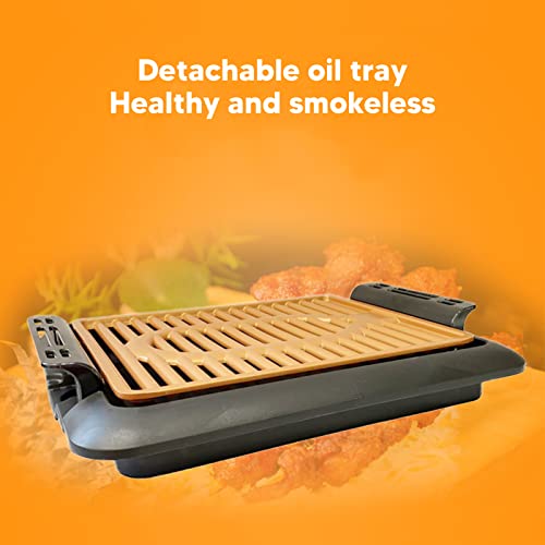  Healthy Electric Frying Pan Durable NonStick No Smoke Copper Large Electric Frying Pan Removable Tray Fast Heating For Party US Plug 125V