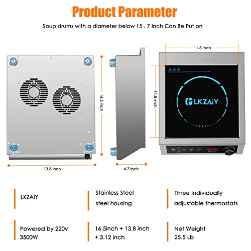  Induction Cooktop, Commercial Electric Stove 3500W 240v Commercial Induction Cooktop Hot Plate For Cooking Portable Electric Stove For Kitchen Home School & Restaurant