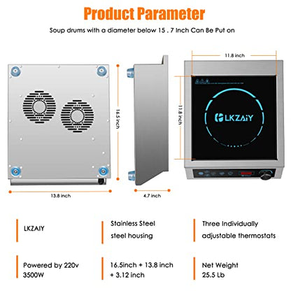  Induction Cooktop, Commercial Electric Stove 3500W 240v Commercial Induction Cooktop Hot Plate For Cooking Portable Electric Stove For Kitchen Home School & Restaurant