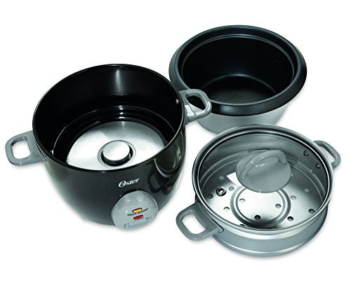 Oster® 6-Cup Rice Cooker With Steam Tray, Black (CKSTRCMS65)