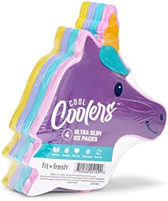  , Penguins Cool Coolers Lunch Ice Packs, Set Of 4, Multicolored