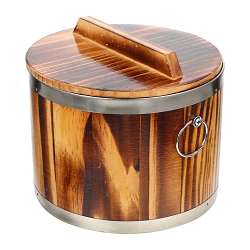  Rice Pot 1 Set Rice Cooker With Lid Rice Bucket Rice Steamer Cooker Wooden Rice Steamer Cooking Pot Steamer Pot For Restaurant Kitchen Cookware Dumpling Steamer Basket