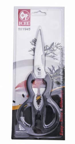  CEL Cutlery Quality, Multipurpose Kitchen Meat Scissors / Shears, Black