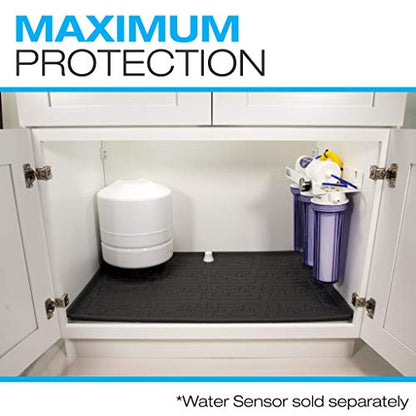  Xtreme Mats - Waterproof Under Sink Mat For Kitchen & Laundry Cabinets, Pick Your Size - 22" Depth Cabinet Shelf Protector, Flexible Under Sink Drip Tray Liner (Gray, 34" 1/4 X 22 1/4)