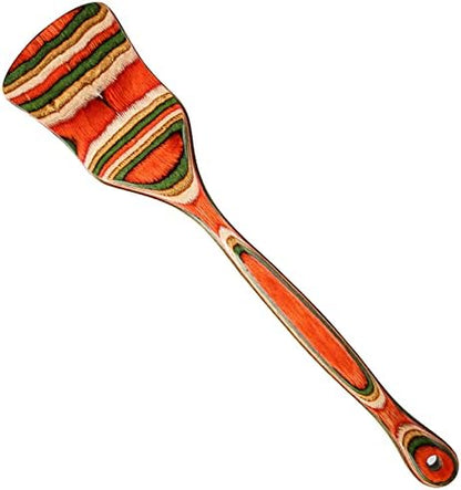 Wooden Spoons For Cooking, WOSPONFAN Kitchen Utensils Set, Pakkawood Kitchen Cooking Utensils Set, Apartment Essentials Wood Serving Spatula Spoon, Salad Tongs, Home & Kitchen Gift For Women