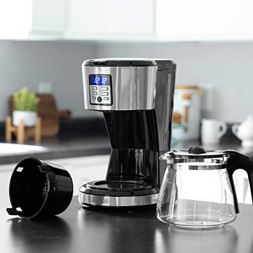 Black & Decker 12-Cup Programmable Coffee Maker, Stainless