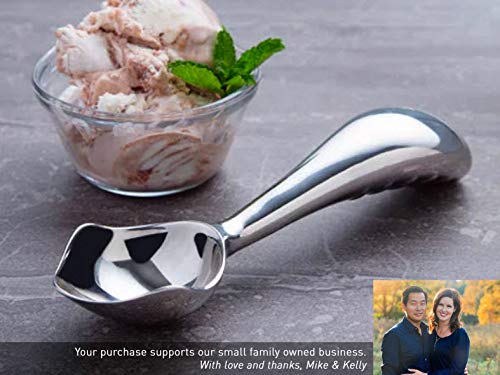  Ainless Steel Ice Cream Scoop By Midnight Scoop - Ergonomic Ice Cream Scooper For Hard Ice Cream - Dishwasher Safe Ice Cream Spade