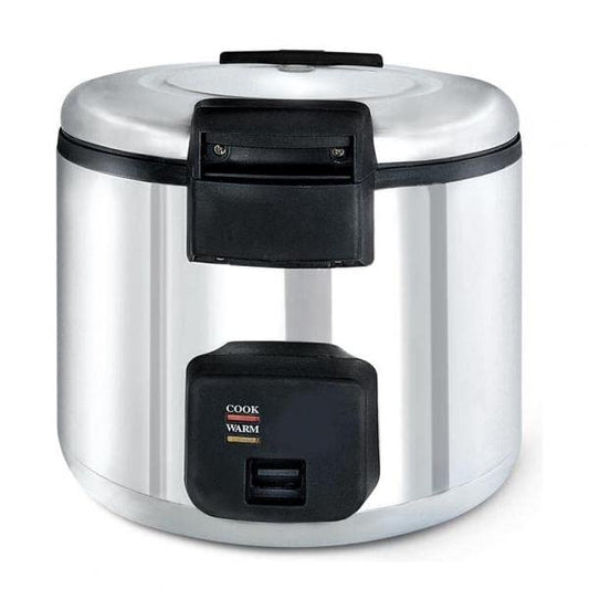  Ommercial 33 Cup Rice Cooker & Warmer, Durable Stainless Steel Housing, Keeps Rice Warm And Ready To Serve After Cooking, Comes With Non-Stick Inner Pot. Perfect For Restaurants, Party's, Social Gatherings And More