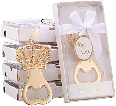  Pack Of 12 Gold Crown Bottle Opener Wedding Favors,Party Favors For Guest Souvenir Gift For Baby Shower Birthday Party Decorations And Supplies By LAYSERI (Gold Crown Style,12 )