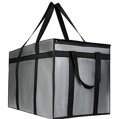  Musbus Premium Insulated Food Delivery Bag 23x14x15 Inches Waterproof Catering Supply Bag For Hot Food Delivery - Premium Food Warmer Bag For Uber Eats And Doordash Food Delivery Heavy Duty