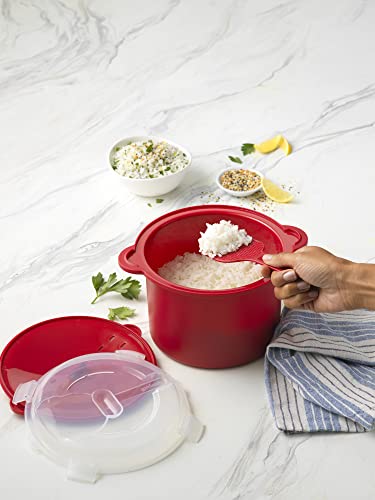  Cook 11 Cup Microwave Rice Cooker, White