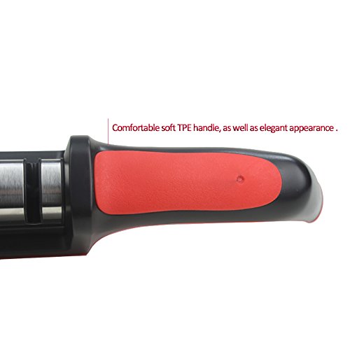  Two Stage Carbide & Ceramic Grit Kitchen Knife Sharpener T1206TC