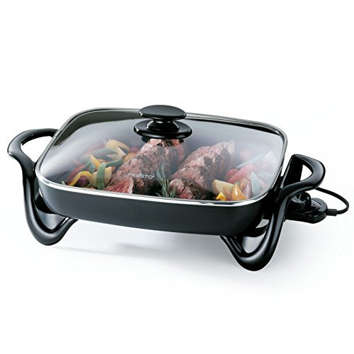 Presto 07073 Electric Tilt-N-fold Griddle, 19", Black & 06852 16-Inch Electric Skillet With Glass Cover