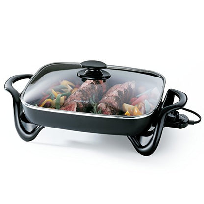 Presto 07073 Electric Tilt-N-fold Griddle, 19", Black & 06852 16-Inch Electric Skillet With Glass Cover